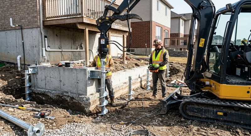 Helical Piers Installation in Kyle, TX