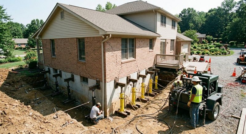 Sinking Foundation Lifting in Kyle, TX